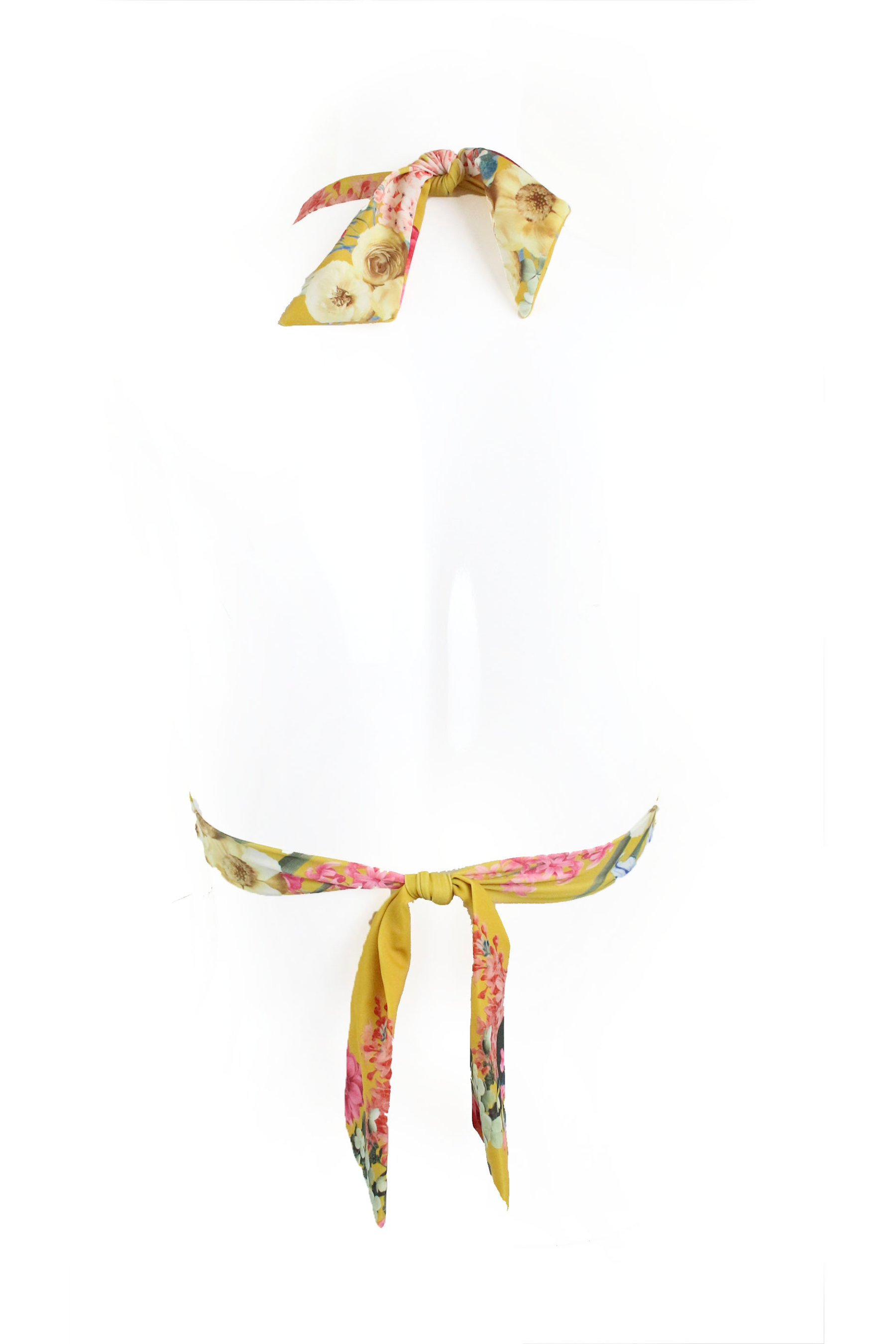 Biustonosz do bikini FLOWERS MUSTARD