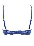 biustonosz koronkowy push-up beauty annebra niebieski