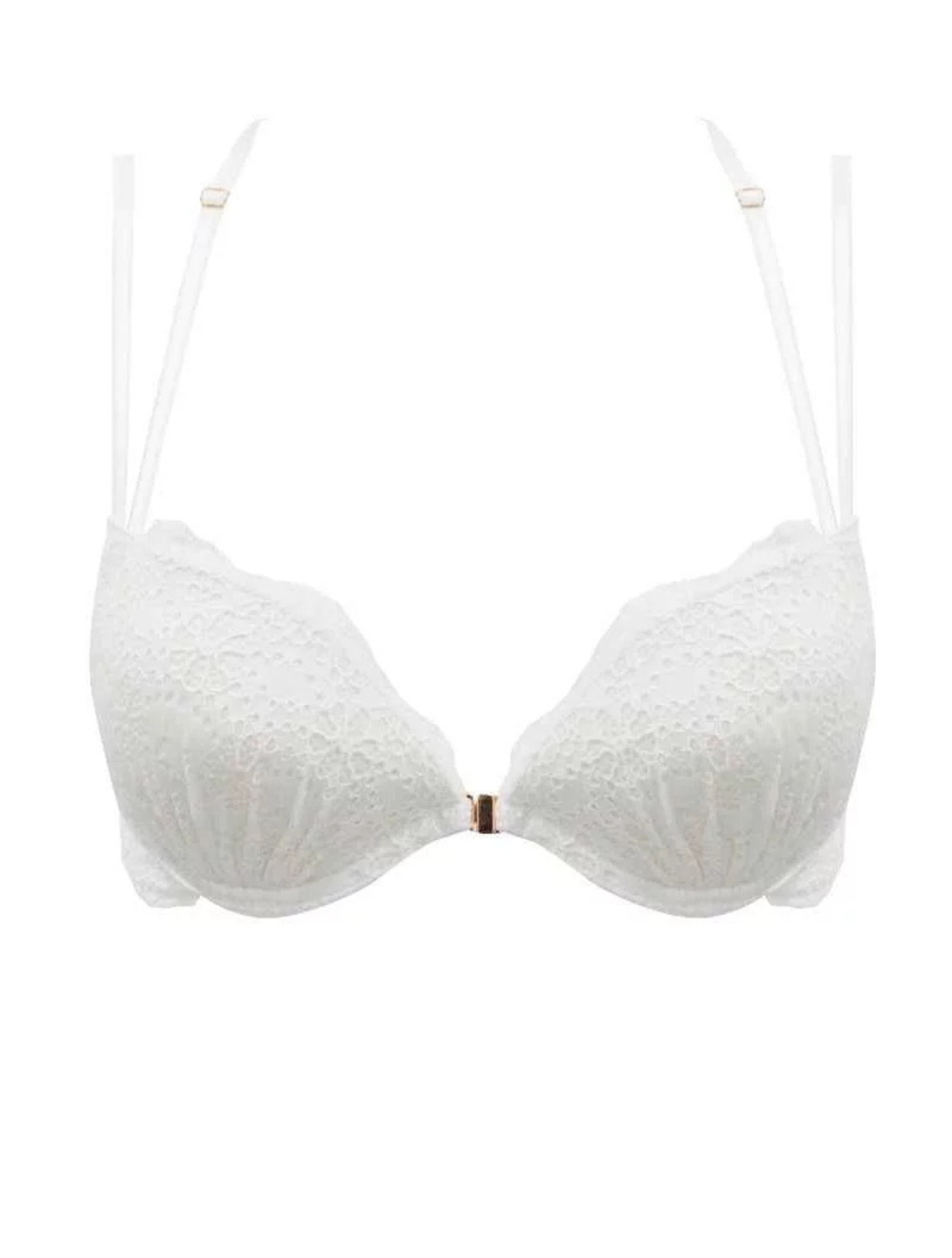 biustonosz koronkowy push-up beauty annebra biały
