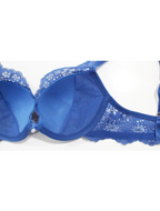 biustonosz koronkowy push-up beauty annebra niebieski