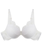biustonosz koronkowy push-up beauty annebra biały