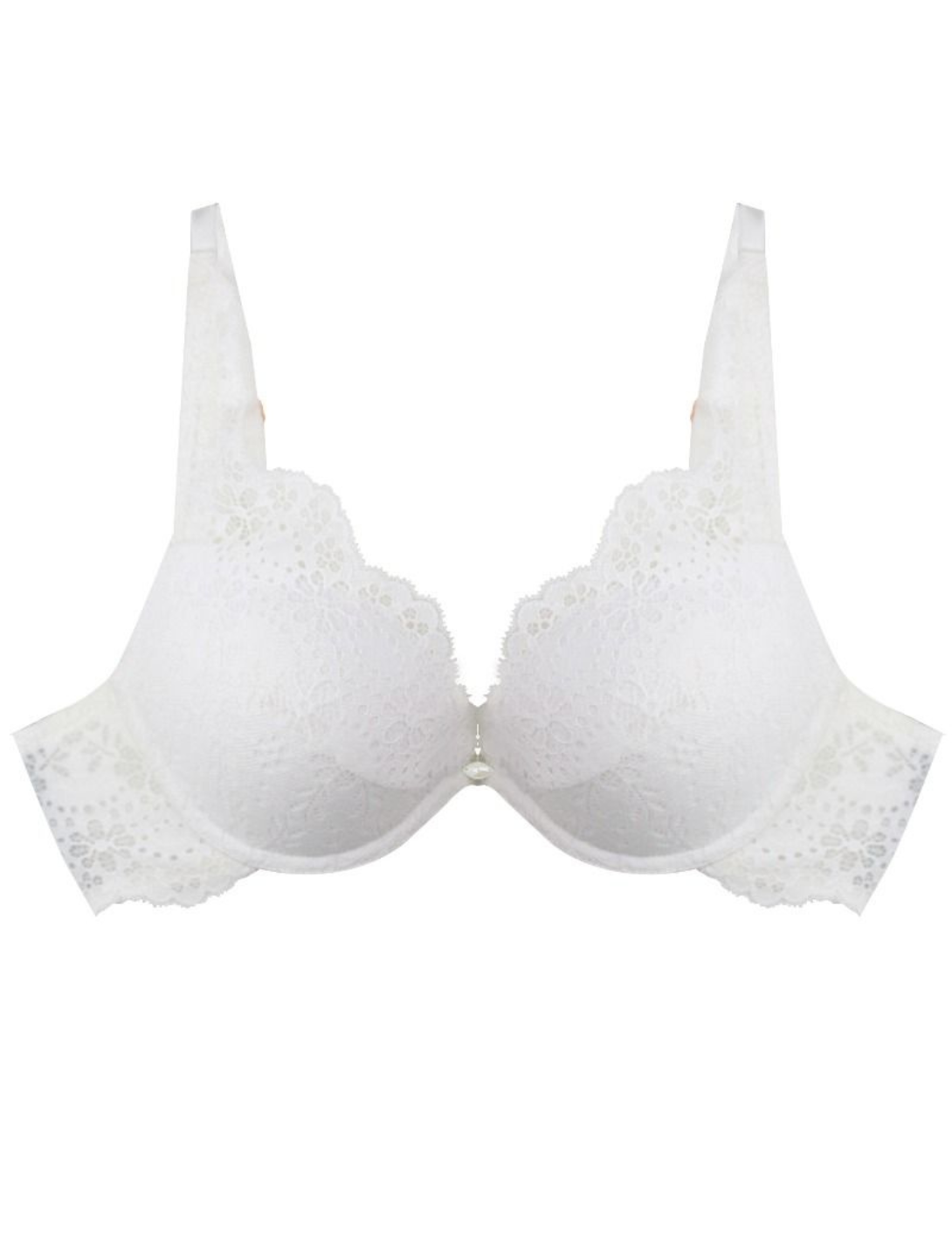biustonosz koronkowy push-up beauty annebra biały
