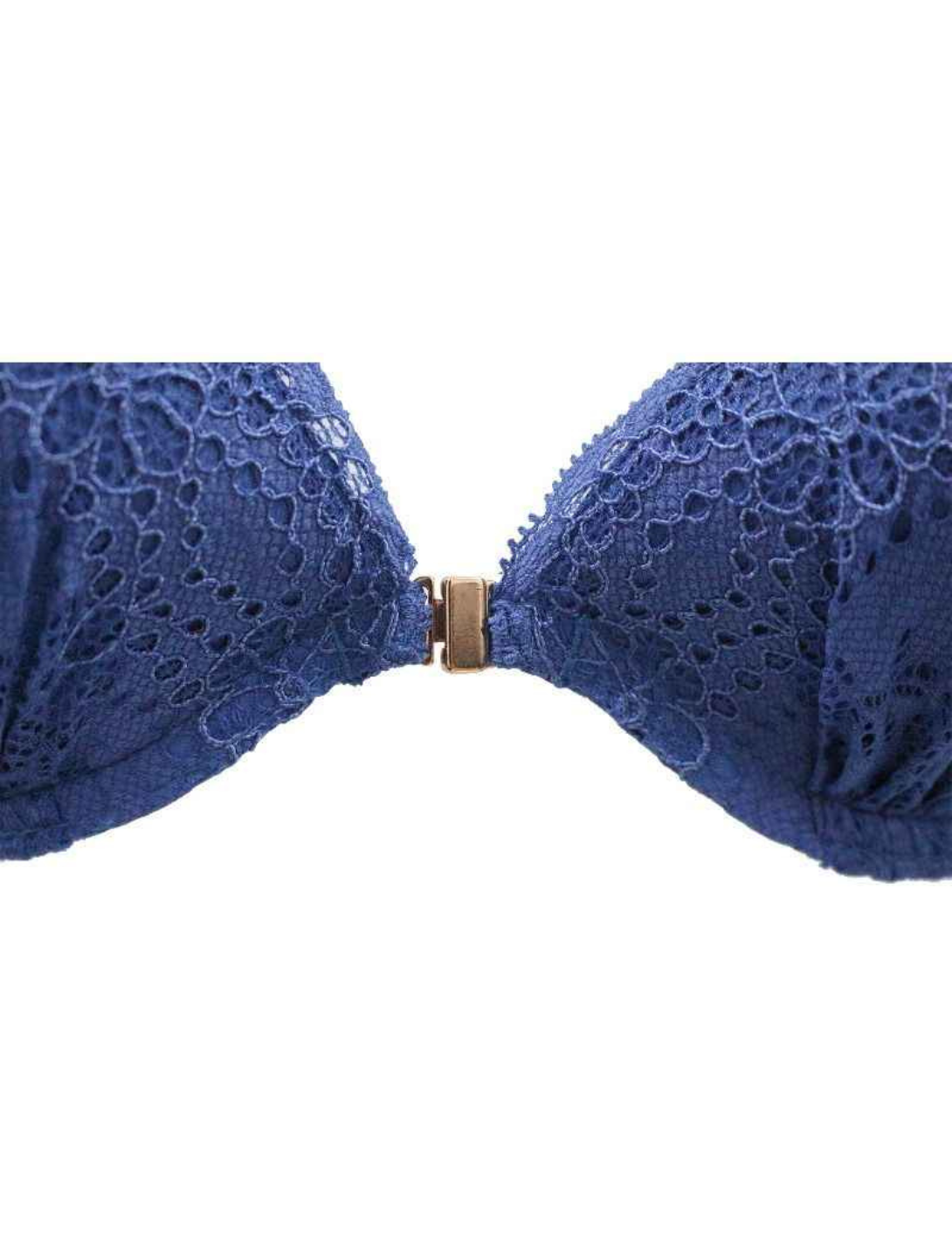 biustonosz koronkowy push-up beauty annebra niebieski