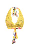 Biustonosz do bikini FLOWERS MUSTARD
