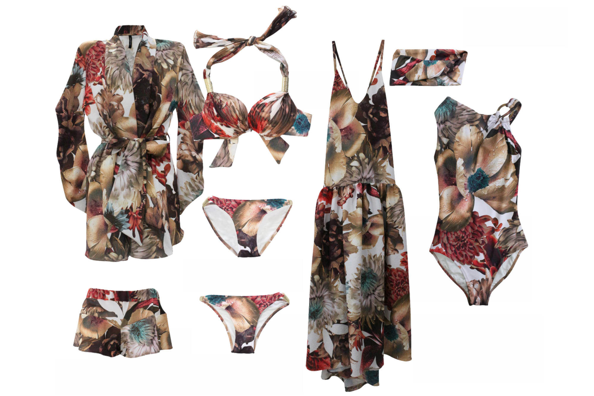 Jednoczęściowy strój kąpielowy DEEP FLORAL