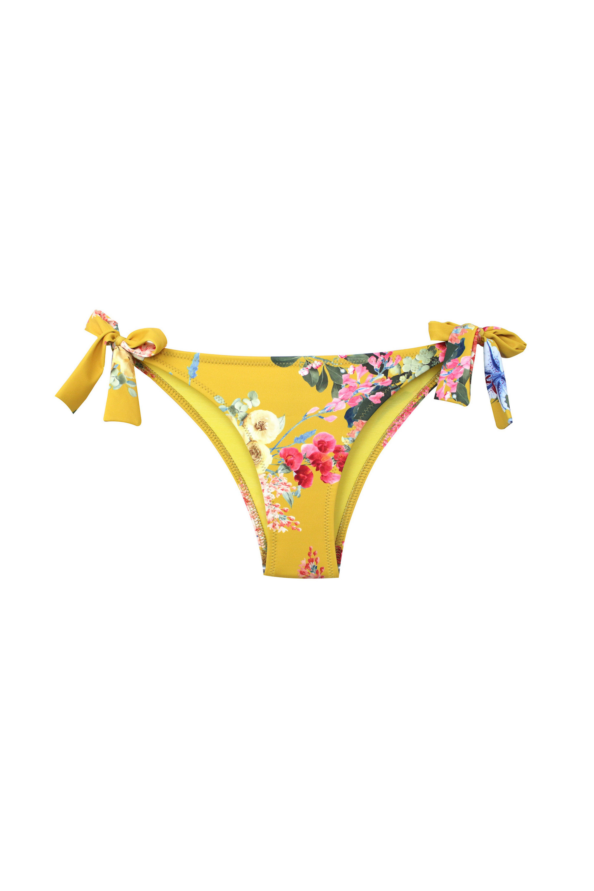 Figi brazylijskie do bikini FLOWERS MUSTARD