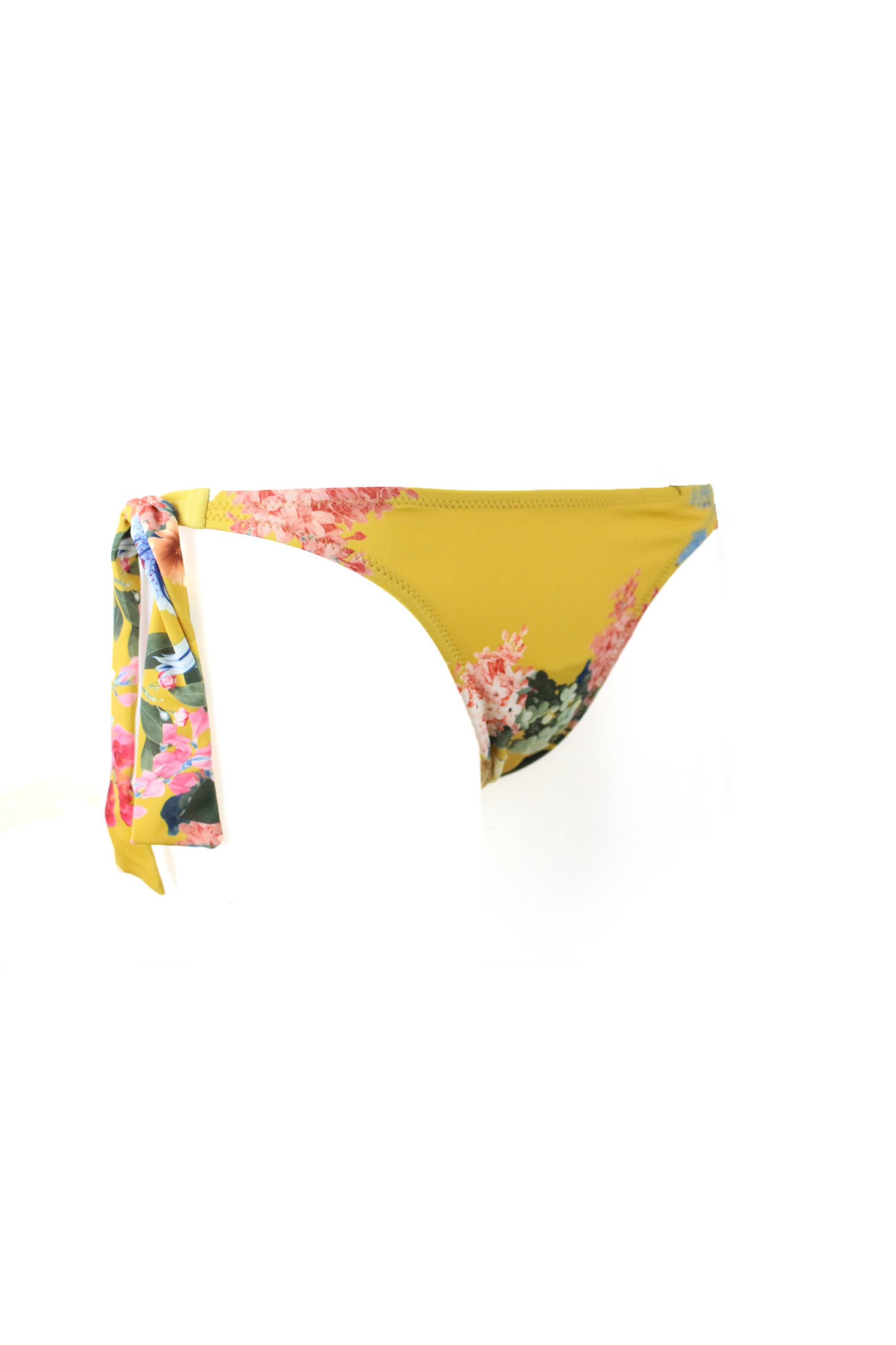 Figi brazylijskie do bikini FLOWERS MUSTARD