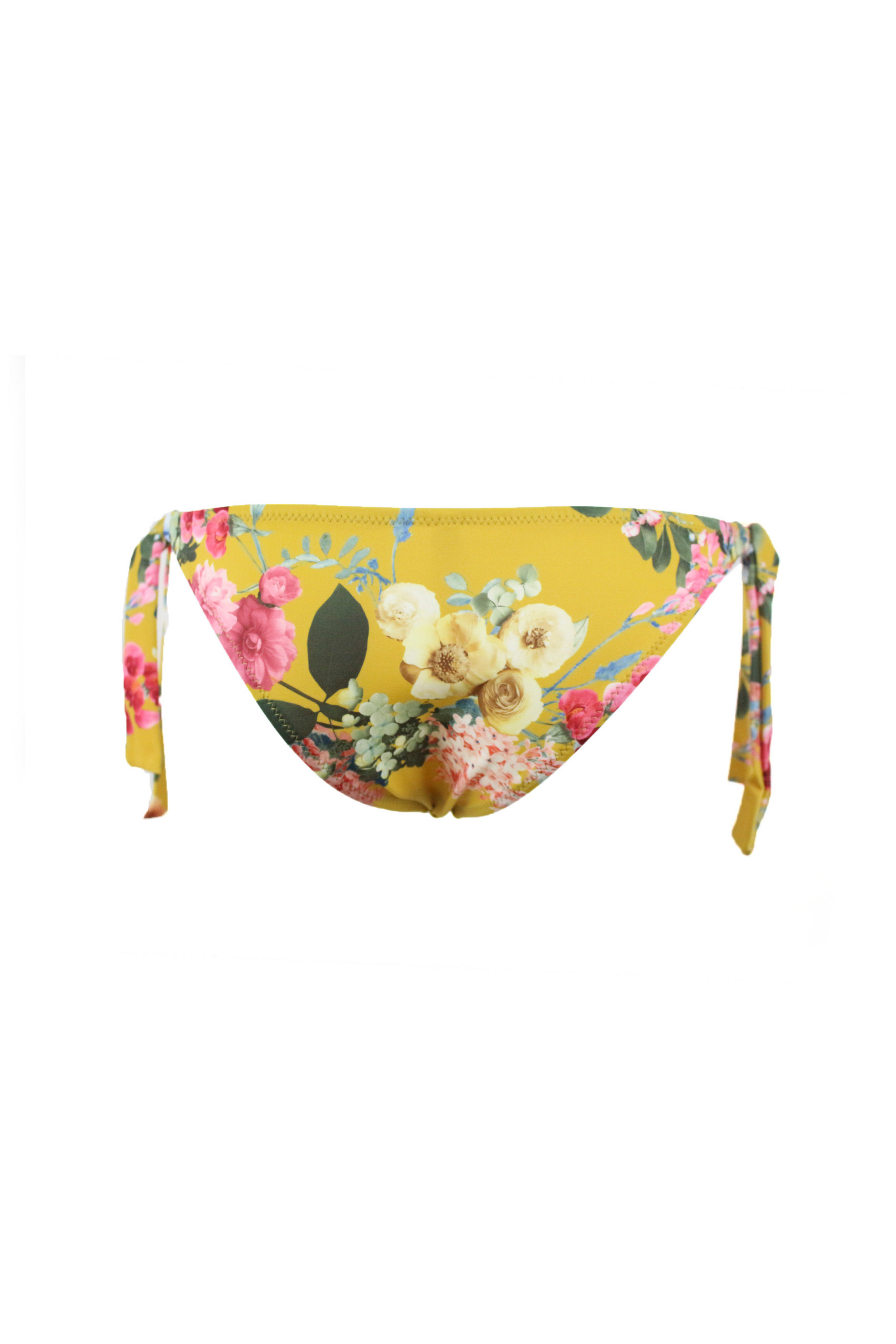 Figi brazylijskie do bikini FLOWERS MUSTARD