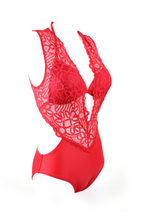 Jednoczęściowy strój kąpielowy LACE
